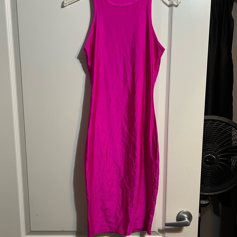 Bright pink dress